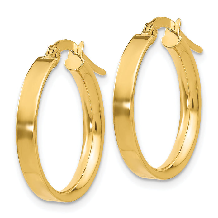 14K 3mm Small Hoop Earrings-PRE552