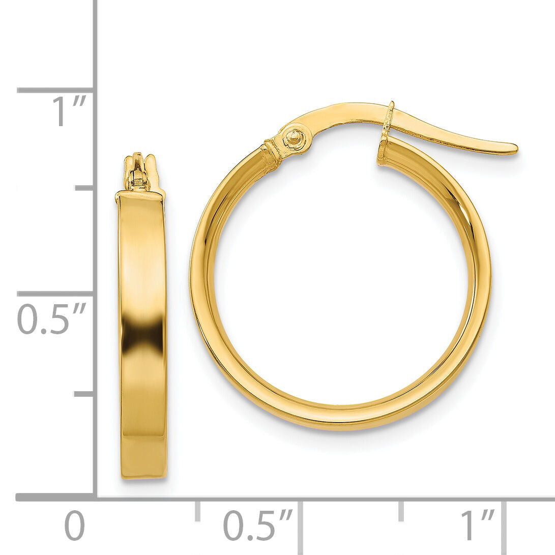 14K 3mm Small Hoop Earrings-PRE552