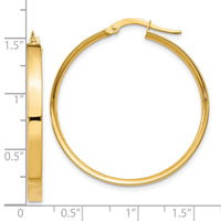 14K 3mm XL Hoop Earrings-PRE555