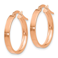 14K Rose Gold 3mm Small Hoop Earrings-PRE558