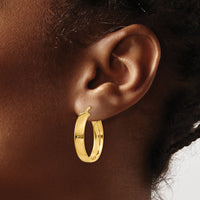 14k 4.75mm Large Hoop Earrings-PRE680