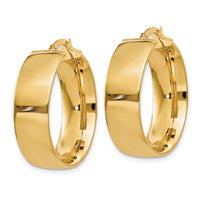 14k 7.75mm Polished Large Hoop Earrings-PRE684