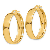 14k 6.75mm Hoop Earrings-PRE685