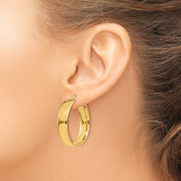 14k 6.75mm Hoop Earrings-PRE685
