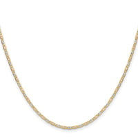 14k 2.0mm Tri-color Gold PavÃ© Valentino Chain-PVL050-16