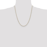 14k 2.0mm Tri-color Gold PavÃ© Valentino Chain-PVL050-22