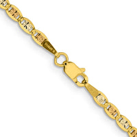 14k 2.75mm Tri-color Gold PavÃ© Valentino Chain-PVL060-26