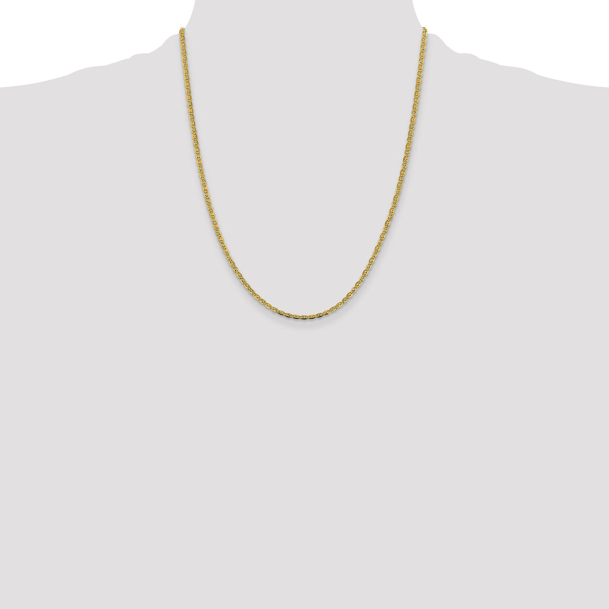 14k 2.75mm Tri-color Gold PavÃ© Valentino Chain-PVL060-22