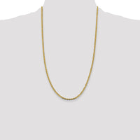 14k 2.75mm Tri-color Gold PavÃ© Valentino Chain-PVL060-26