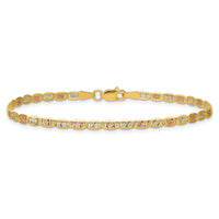 14k 2.75mm Tri-color Gold PavÃ© Valentino Chain-PVL060-8