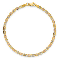 14k 2.75mm Tri-color Gold PavÃ© Valentino Chain-PVL060-8