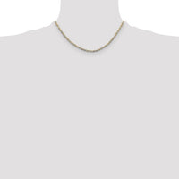 14k 3.2mm Tri-color Gold PavÃ© Valentino Chain-PVL070-16
