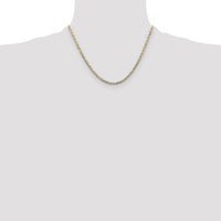 14k 3.2mm Tri-color Gold PavÃ© Valentino Chain-PVL070-18