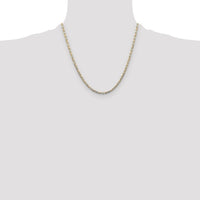 14k 3.2mm Tri-color Gold PavÃ© Valentino Chain-PVL070-20