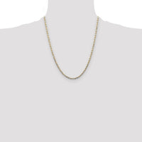 14k 3.2mm Tri-color Gold PavÃ© Valentino Chain-PVL070-22