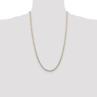14k 3.2mm Tri-color Gold PavÃ© Valentino Chain-PVL070-26