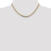 14k 3.8mm Tri-color Gold PavÃ© Valentino Chain-PVL080-16