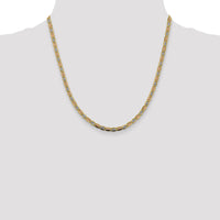14k 3.8mm Tri-color Gold PavÃ© Valentino Chain-PVL080-20