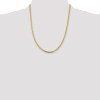 14k 3.8mm Tri-color Gold PavÃ© Valentino Chain-PVL080-22