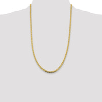 14k 3.8mm Tri-color Gold PavÃ© Valentino Chain-PVL080-26