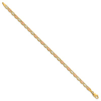 14k 3.8mm Tri-color Gold PavÃ© Valentino Chain-PVL080-9