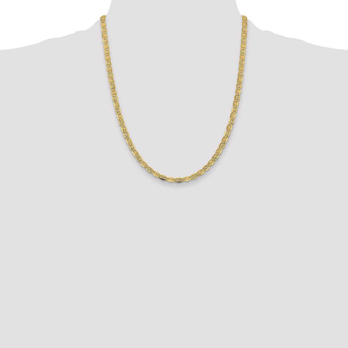 14k 4.65mm Tri-color Gold PavÃ© Valentino Chain-PVL100-22