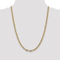 14k 4.65mm Tri-color Gold PavÃ© Valentino Chain-PVL100-24