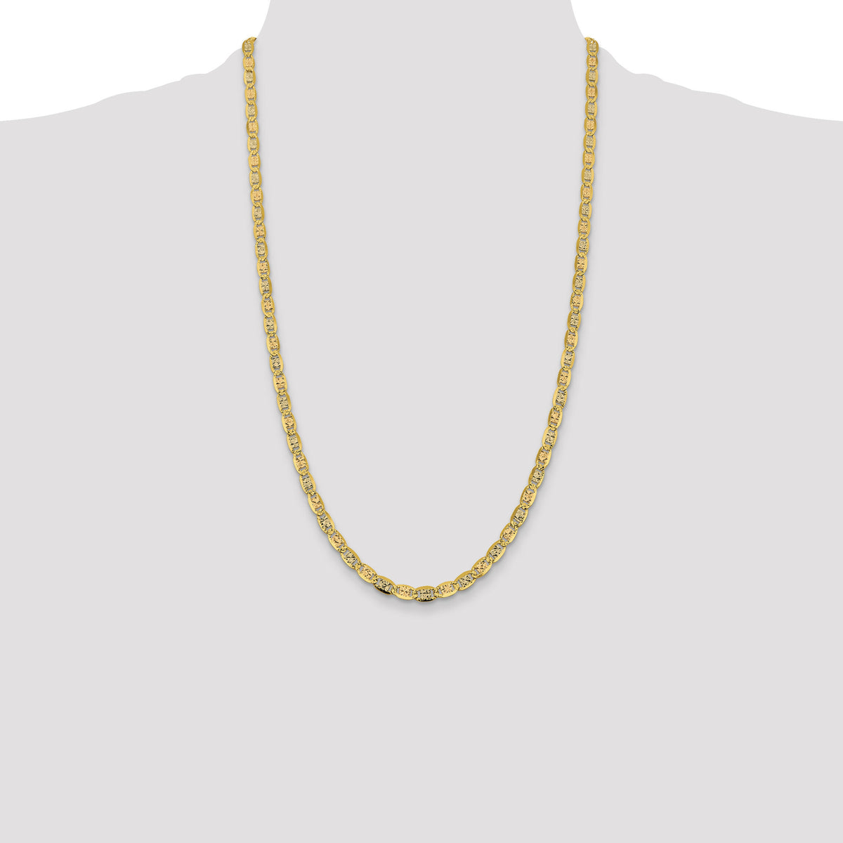 14k 4.65mm Tri-color Gold PavÃ© Valentino Chain-PVL100-26
