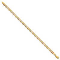 14k 4.65mm Tri-color Gold PavÃ© Valentino Chain-PVL100-9