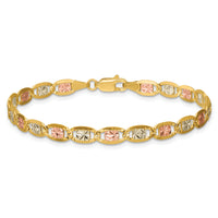 14k 4.65mm Tri-color Gold PavÃ© Valentino Chain-PVL100-9