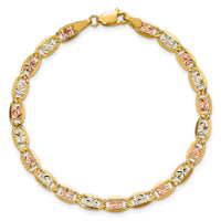 14k 4.65mm Tri-color Gold PavÃ© Valentino Chain-PVL100-9