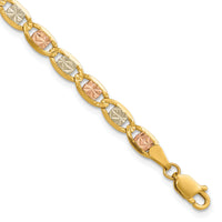 14k 4.65mm Tri-color Gold PavÃ© Valentino Chain-PVL100-7