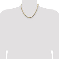14k 6.1mm Tri-color Gold PavÃ© Valentino Chain-PVL120-18