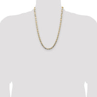 14k 6.1mm Tri-color Gold PavÃ© Valentino Chain-PVL120-24