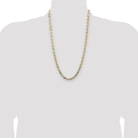 14k 6.1mm Tri-color Gold PavÃ© Valentino Chain-PVL120-26