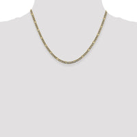 14k 3.2mm Semi-solid with Rhodium PavÃ© Figaro Chain-PWC080-18