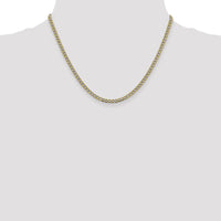 14k 3.4mm Semi-solid with Rhodium PavÃ© Curb Chain-PWF080-18