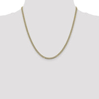 14k 3.4mm Semi-solid with Rhodium PavÃ© Curb Chain-PWF080-20