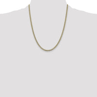 14k 3.4mm Semi-solid with Rhodium PavÃ© Curb Chain-PWF080-22