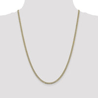 14k 3.4mm Semi-solid with Rhodium PavÃ© Curb Chain-PWF080-24