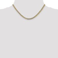 14k 4.3mm Semi-solid with Rhodium PavÃ© Curb Chain-PWF100-16