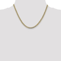 14k 4.3mm Semi-solid with Rhodium PavÃ© Curb Chain-PWF100-18