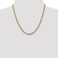 14k 4.3mm Semi-solid with Rhodium PavÃ© Curb Chain-PWF100-20