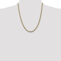 14k 4.3mm Semi-solid with Rhodium PavÃ© Curb Chain-PWF100-22