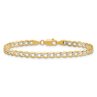 14k 4.3mm Semi-solid with Rhodium PavÃ© Curb Chain-PWF100-8