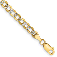 14k 4.3mm Semi-solid with Rhodium PavÃ© Curb Chain-PWF100-7