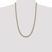 14k 5.2mm Semi-solid with Rhodium PavÃ© Curb Chain-PWF120-26