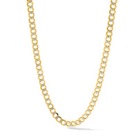 14k 6.75mm Semi-solid with Rhodium PavÃ© Curb Chain-PWF150-18