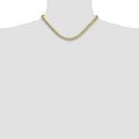 14k 7.1mm Semi-solid with Rhodium PavÃ© Curb Chain-PWF160-16