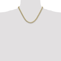 14k 7.1mm Semi-solid with Rhodium PavÃ© Curb Chain-PWF160-18